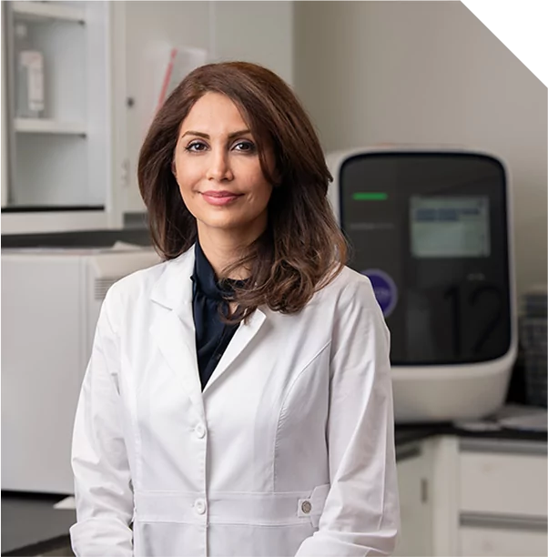 PMC clinical scientist in the laboratory